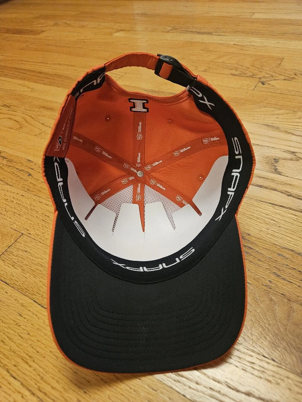 Orange Wilson Golf Hats With University Of Illinois Logo On The Back - NWOT